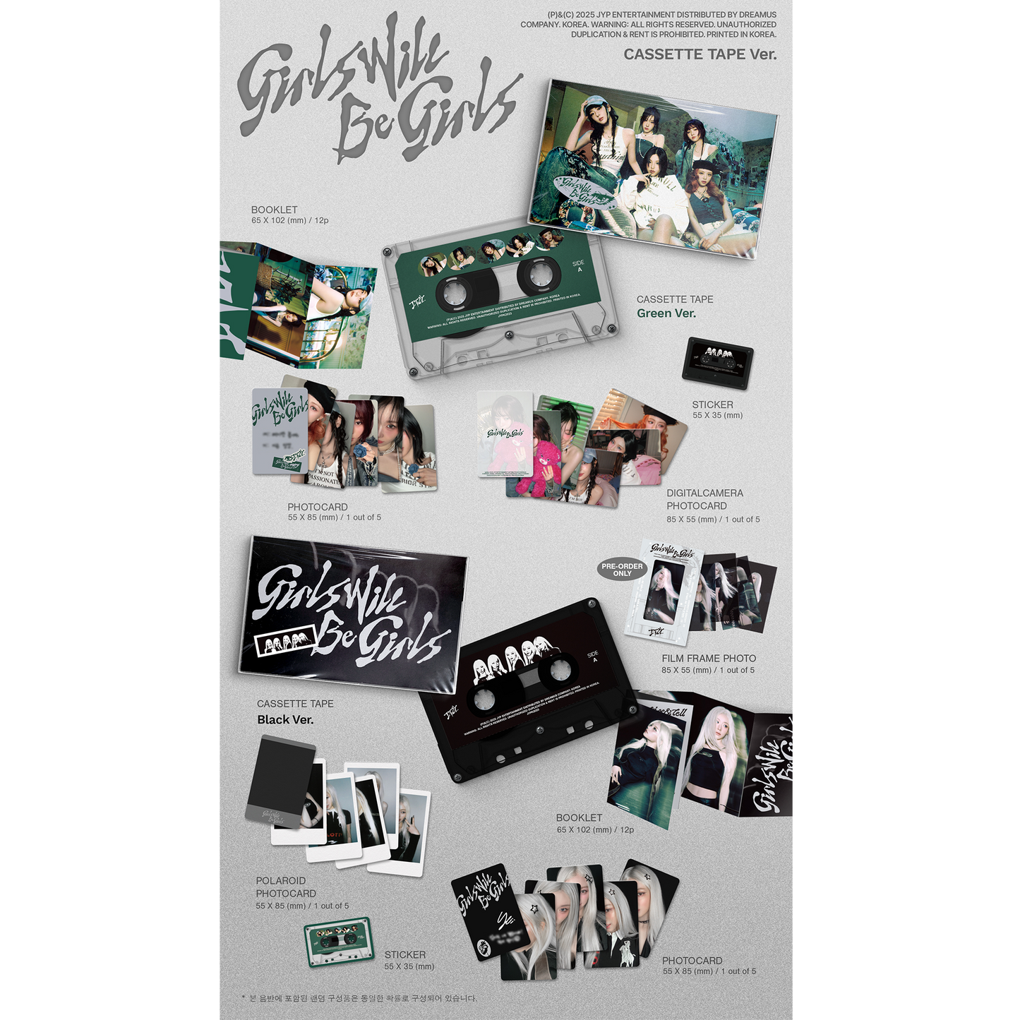 ITZY 10th Mini Album『Girls Will Be Girls』CASSETTE TAPE Ver.【輸入盤】2種ランダム