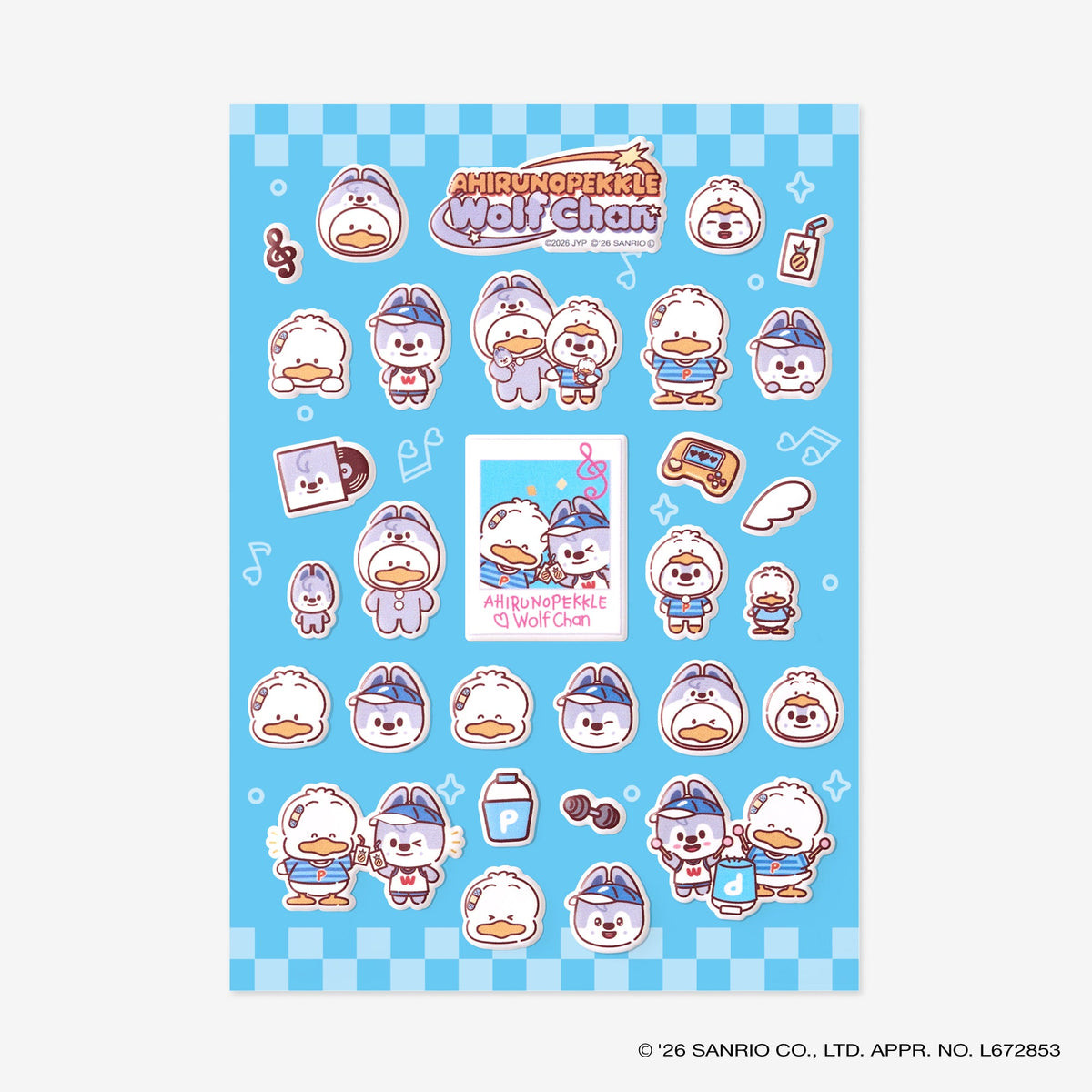 SKZOO×SANRIO CHARACTERS STICKER - Wolf Chan x AHIRUNOPEKKLE / Stray Kids『World Tour <RUN IT JAPAN>』