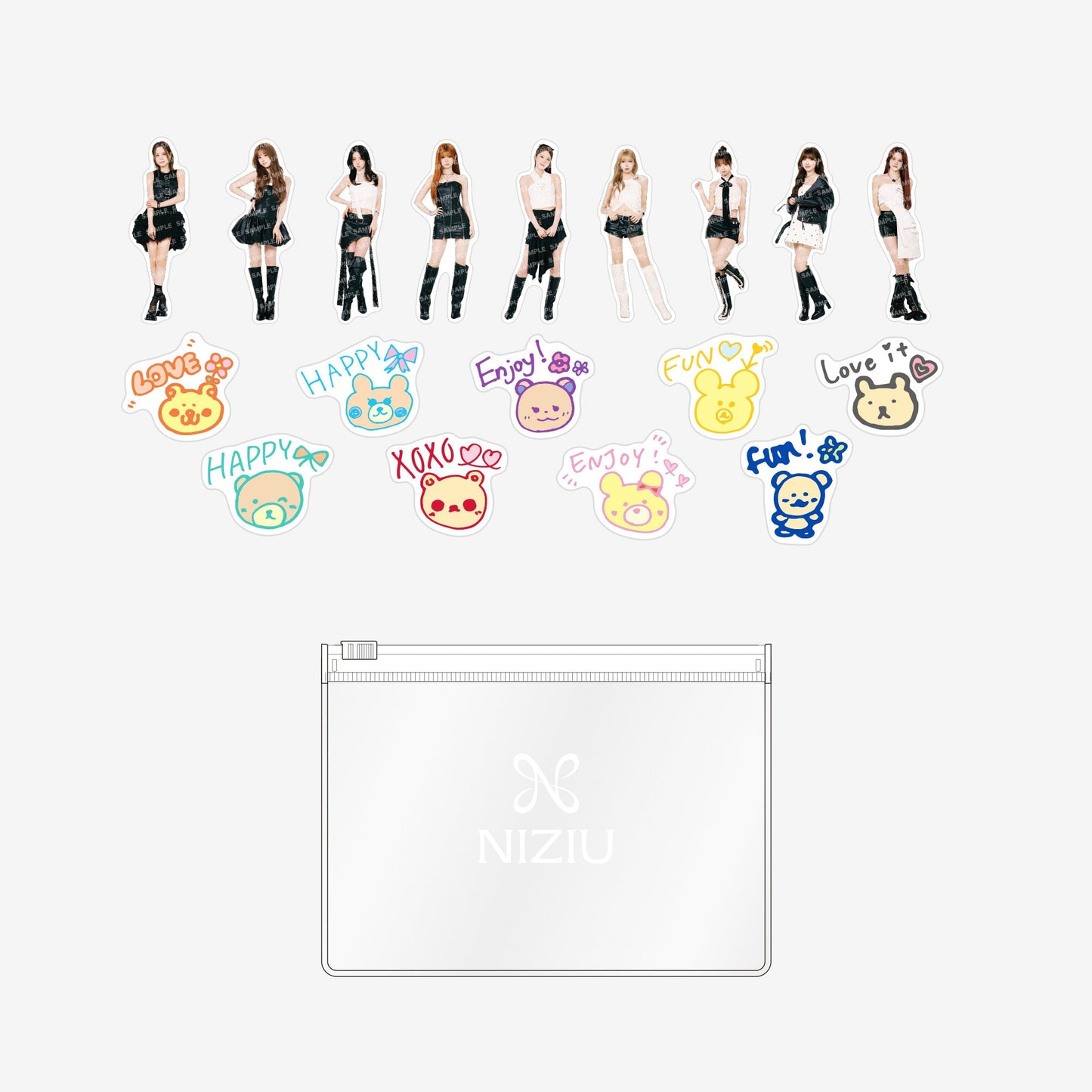 STICKER SET(18PIECES)Designed by NiziU / NiziU『Live with U 2026 “NEW EvoNUtion” POPUP in HMV』