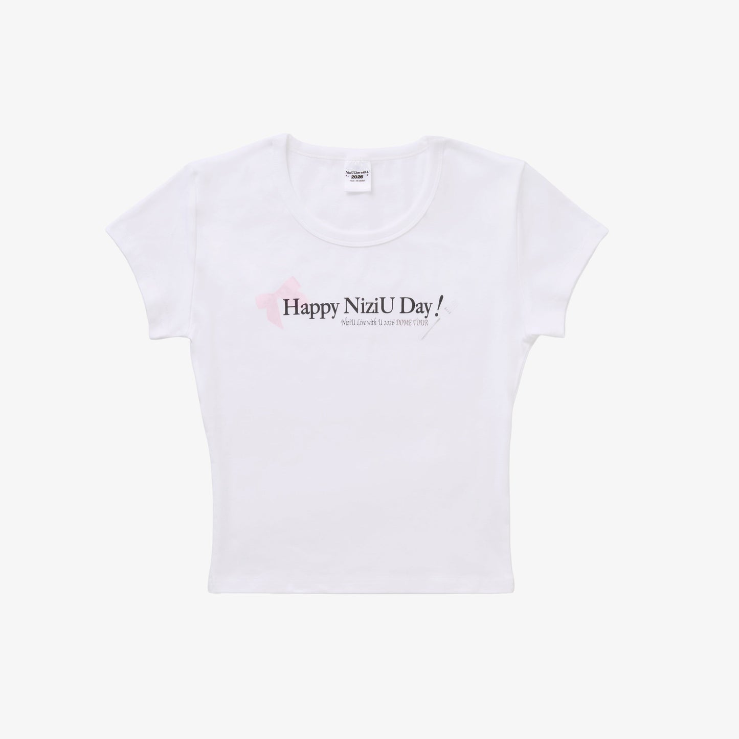 COMPACT T-SHIRT / WHITE【L】/ NiziU『Live with U 2026 “NiziU : THE CINEMA” 』