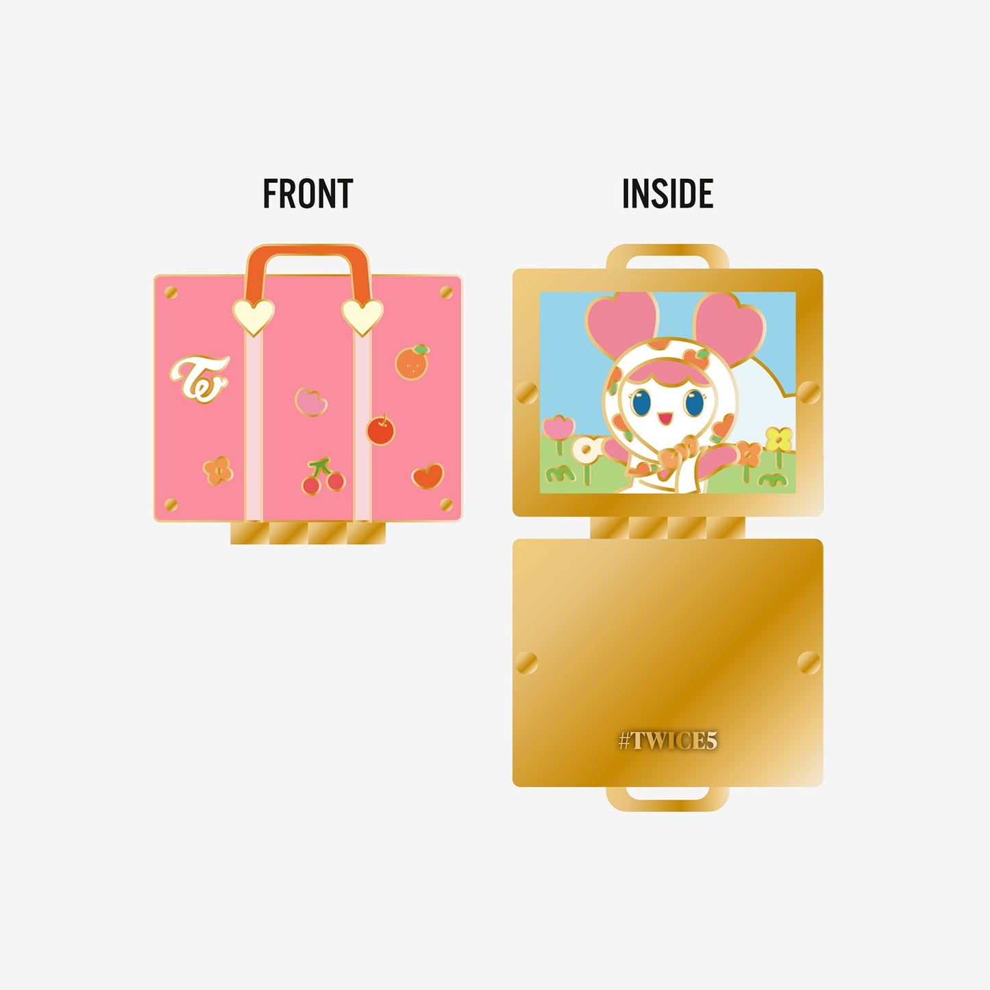 TWICE LOVELYS HINGE PIN BADGE - MOVELY / TWICE『#TWICE5』