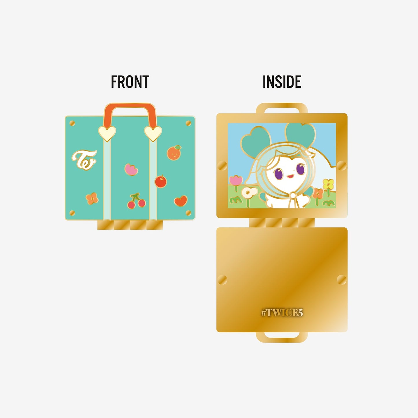 TWICE LOVELYS HINGE PIN BADGE - MIVELY / TWICE『#TWICE5』