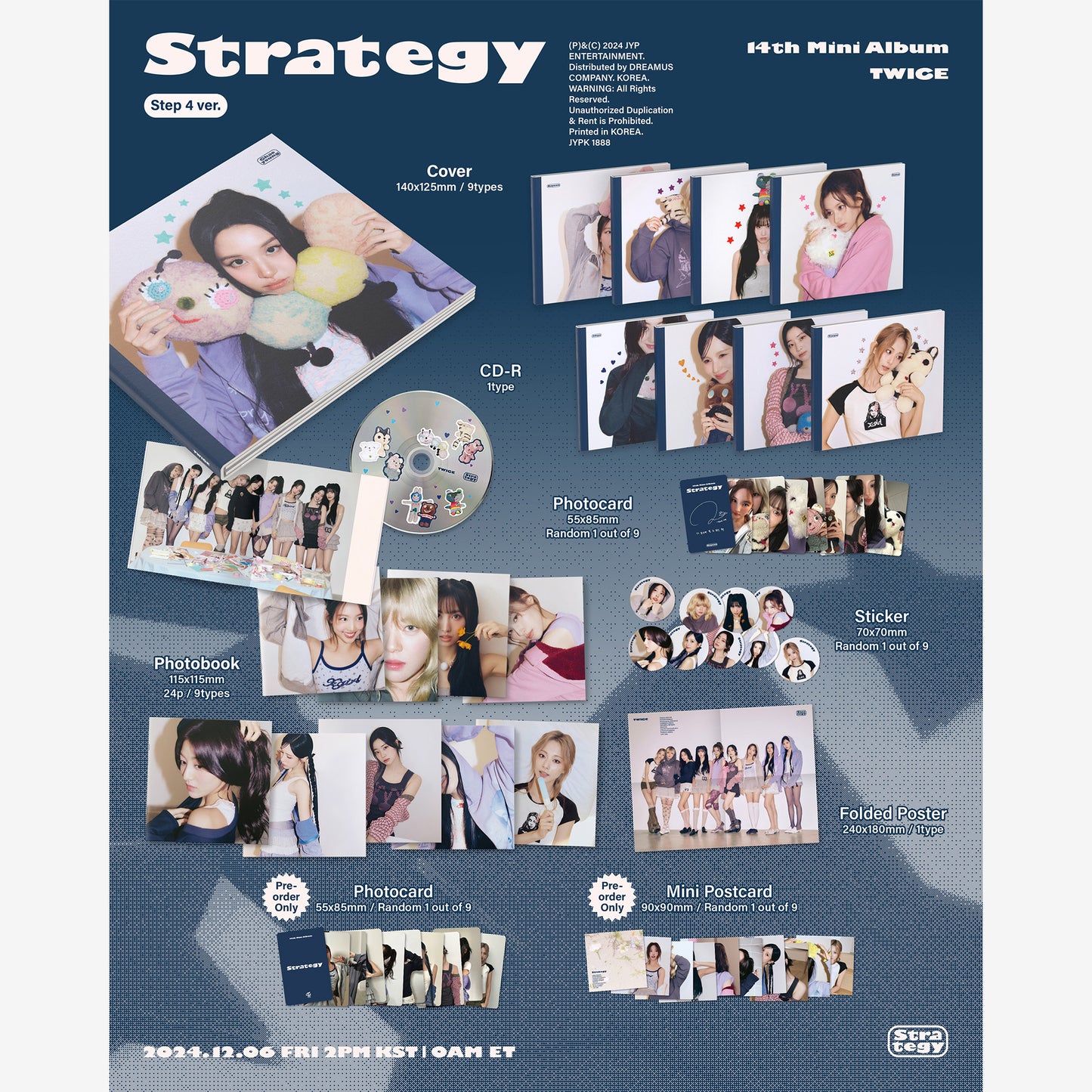 TWICE 14TH MINI ALBUM『STRATEGY』(Digipack ver.)【輸入盤】 9バージョンセット