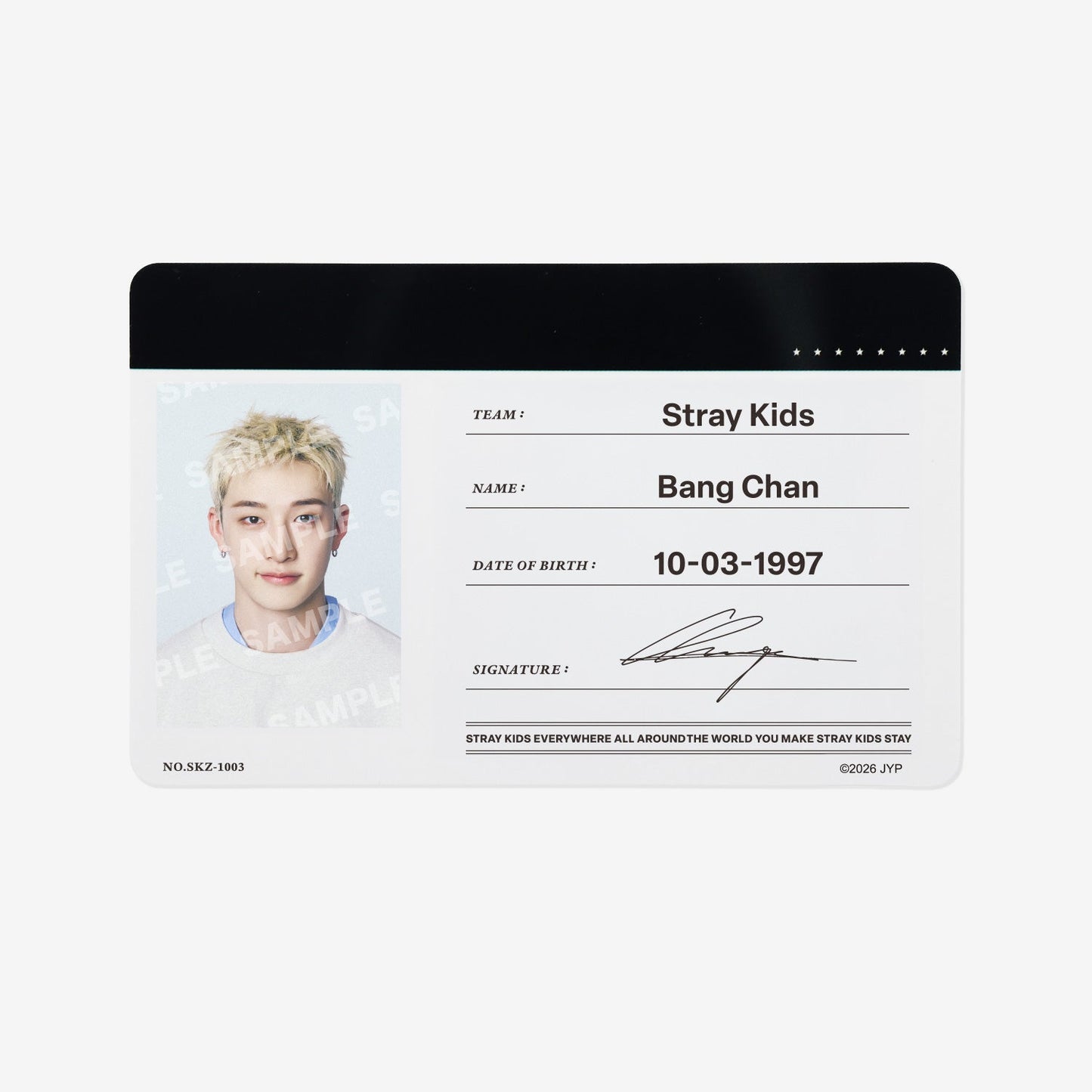 PROFILE CARD SET - Bang Chan / Stray Kids『World Tour <RUN IT JAPAN>』