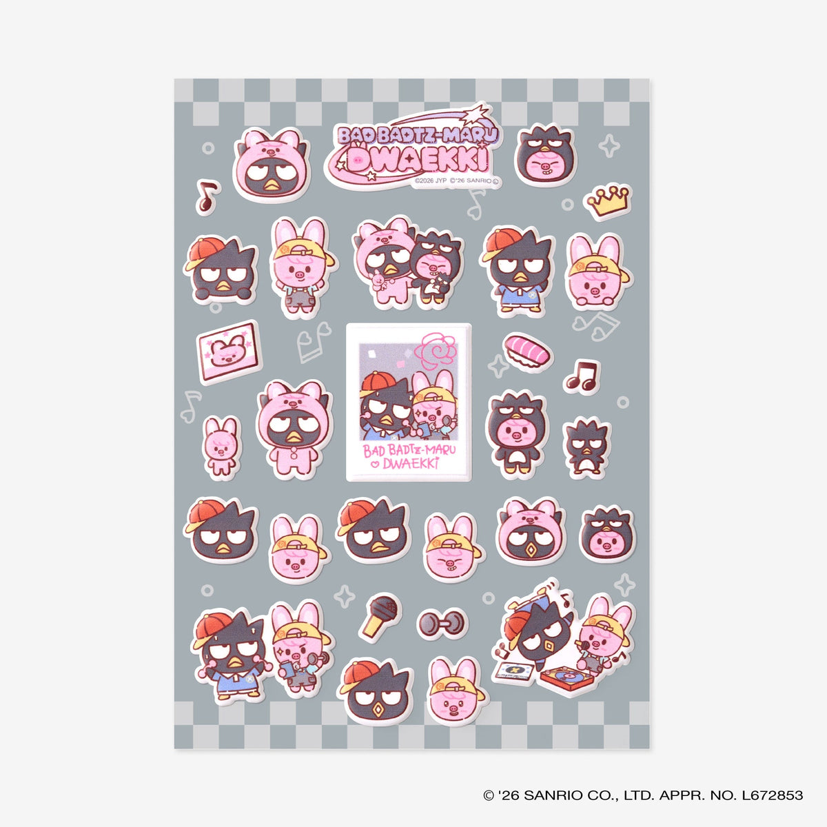 SKZOO×SANRIO CHARACTERS STICKER - DWAEKKI x BAD BADTZ-MARU / Stray Kids『World Tour <RUN IT JAPAN>』