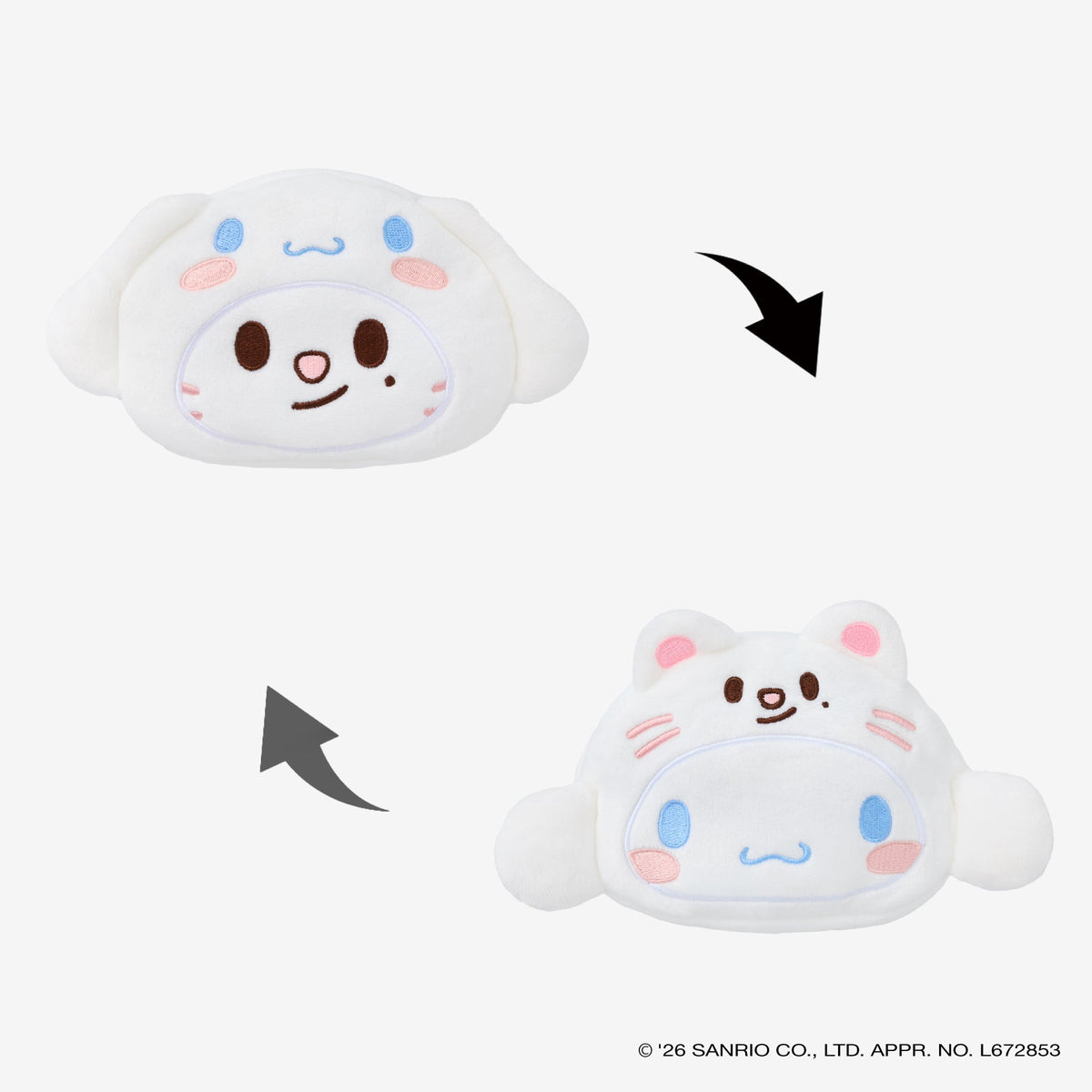 SKZOO×SANRIO CHARACTERS REVERSIBLE POUCH - Jiniret x CINNAMOROLL / Stray Kids『World Tour <RUN IT JAPAN>』