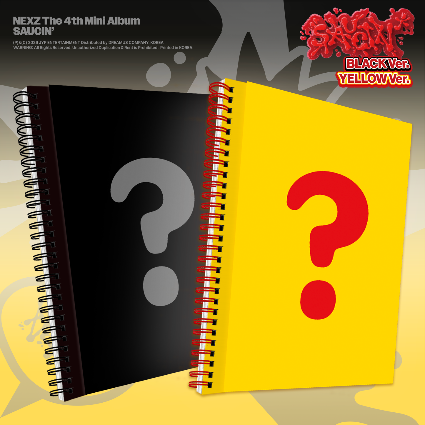 NEXZ The 4th Mini Album 『SAUCIN’』[BLACK ver. / YELLOW ver.] 2 버전 세트