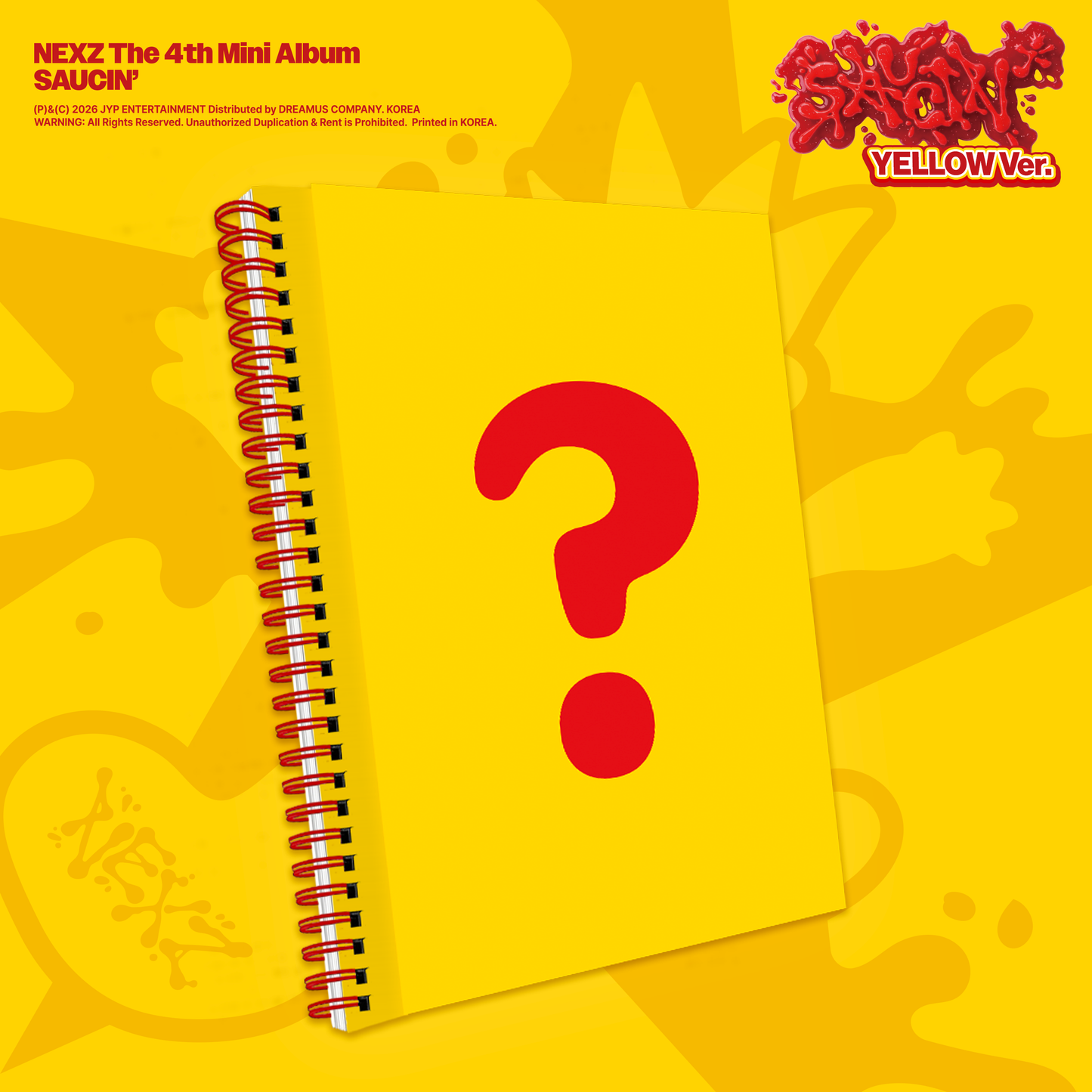 NEXZ The 4th Mini Album『SAUCIN’』[BLACK ver. / YELLOW ver.] 2バージョンランダム