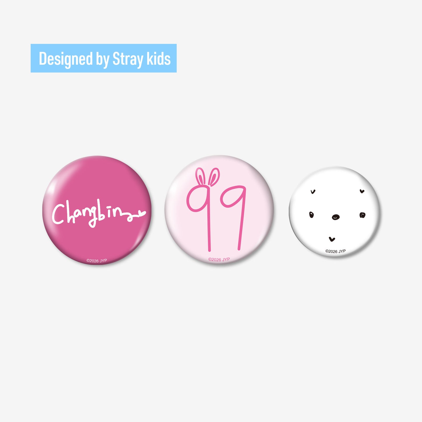 BADGE SET (3PIECES) - Changbin / Stray Kids『World Tour <RUN IT JAPAN>』