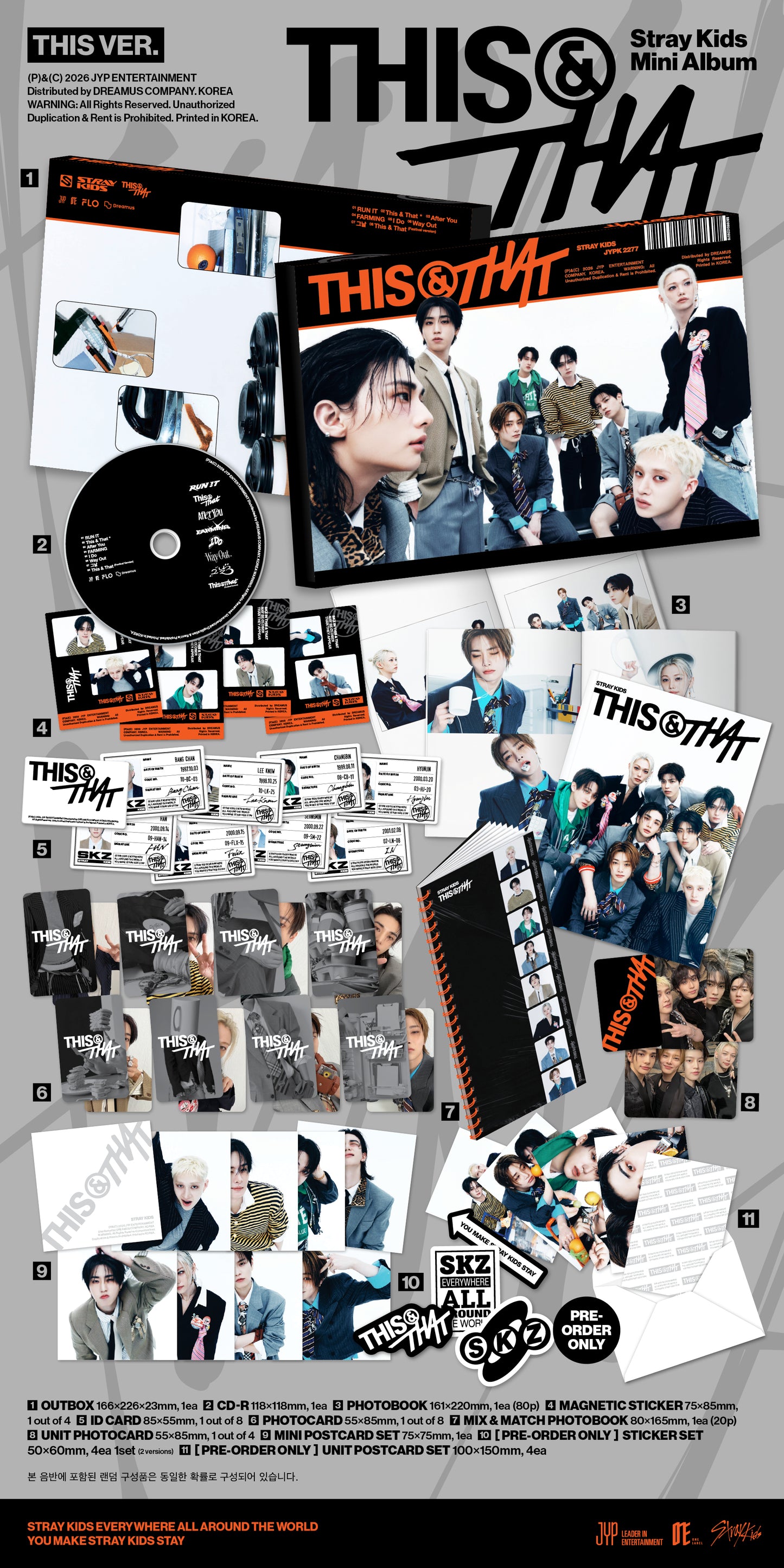 Stray Kids Mini Album "THIS & THAT" [THIS VER./THAT VER.] 2バージョンセット