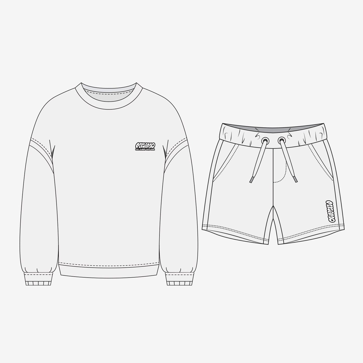 SOFT TERRY LOUNGE SET / WHITE【L】/ MISAMO『3rd Anniversary POPUP STORE "CCC"』