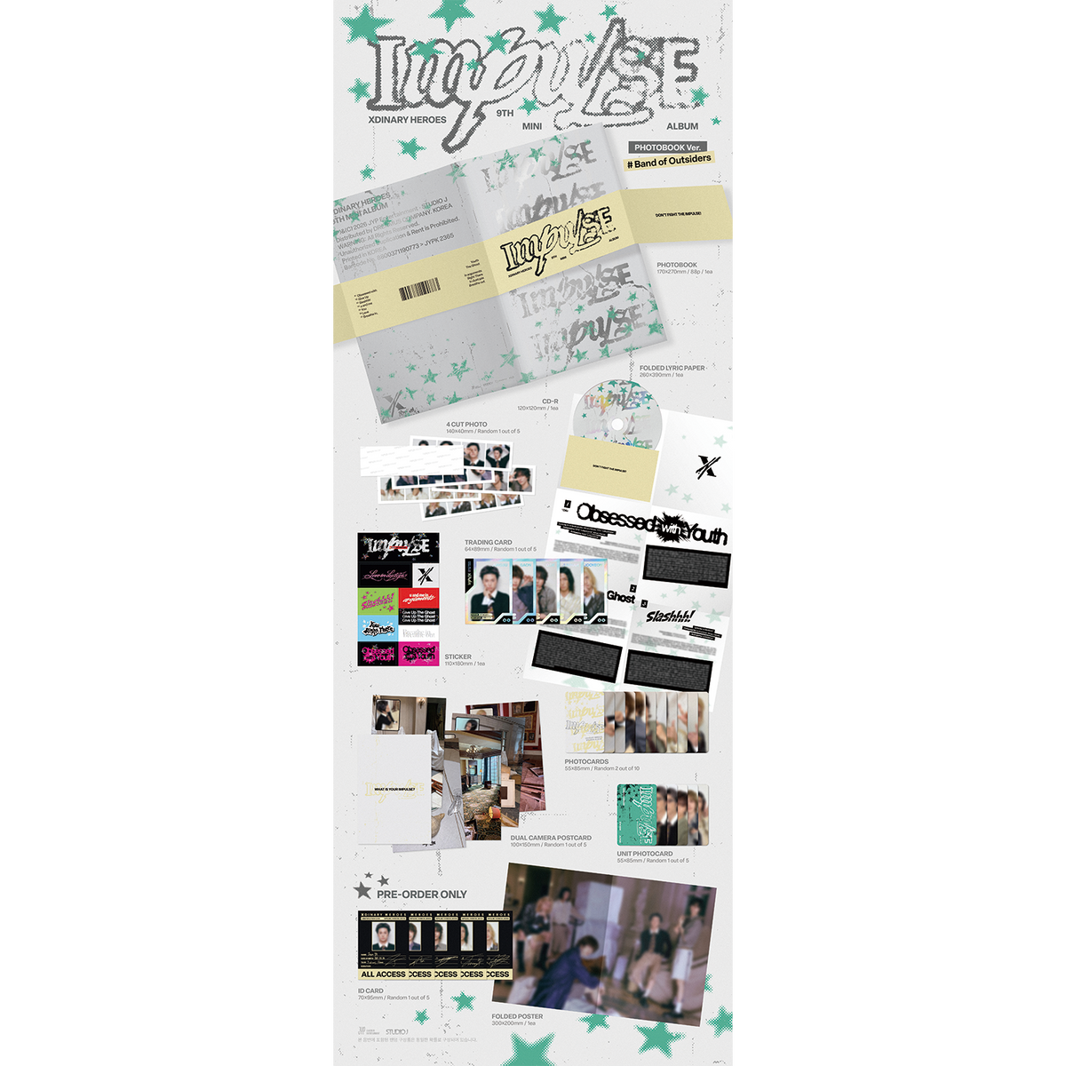 Xdinary Heroes 9th Mini Album <impulse> PHOTOBOOK Ver. 2 Version Random</impulse>