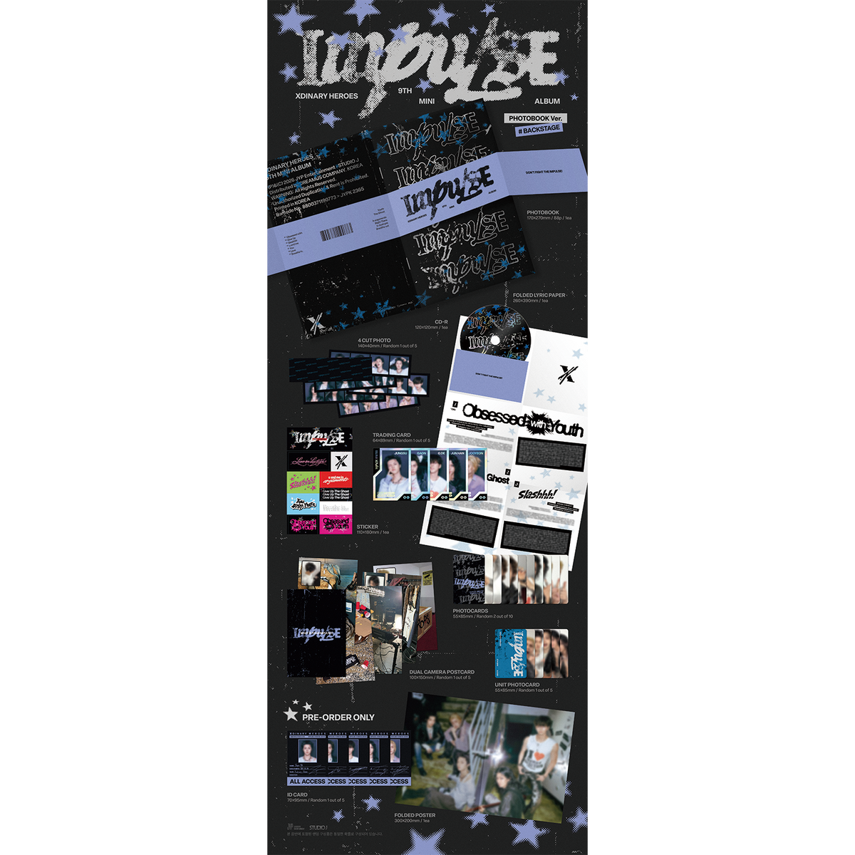 Xdinary Heroes 9th Mini Album ＜IMPULSE＞ PHOTOBOOK Ver. 2バージョンセット