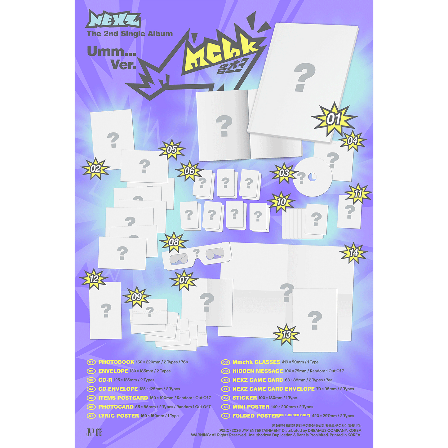 NEXZ The 2nd Single Album "Mmchk" [Umm… ver. / Chk! ver.] 2バージョンセット