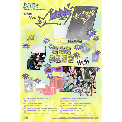 NEXZ The 2nd Single Album "Mmchk" [Umm… ver. / Chk! ver.] 2バージョンランダム