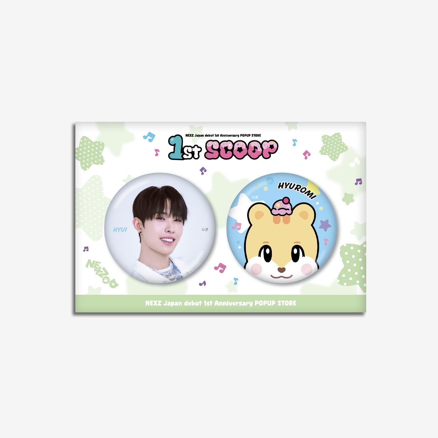 PHOTO BADGE SET - HYUI / NEXZ『Japan debut 1st Anniversary POPUP STORE “1st SCOOP”』