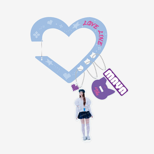 CARABINER WITH MINI ACRYLIC STAND - MAYA / NiziU『LOVE LINE -Japanese ver.-／Shining day』
