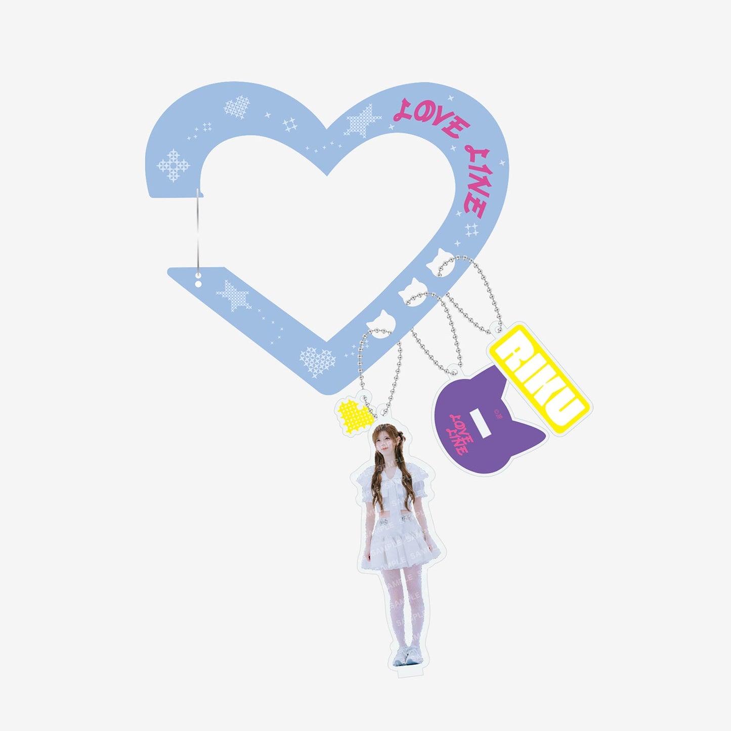 CARABINER WITH MINI ACRYLIC STAND - RIKU / NiziU『LOVE LINE -Japanese ver.-／Shining day』
