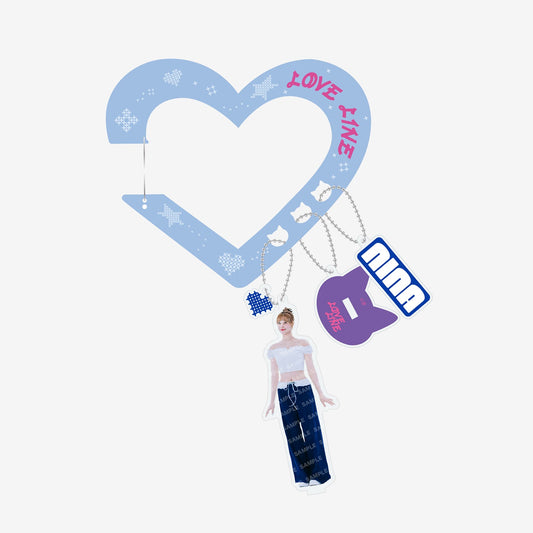 CARABINER WITH MINI ACRYLIC STAND - NINA / NiziU『LOVE LINE -Japanese ver.-／Shining day』