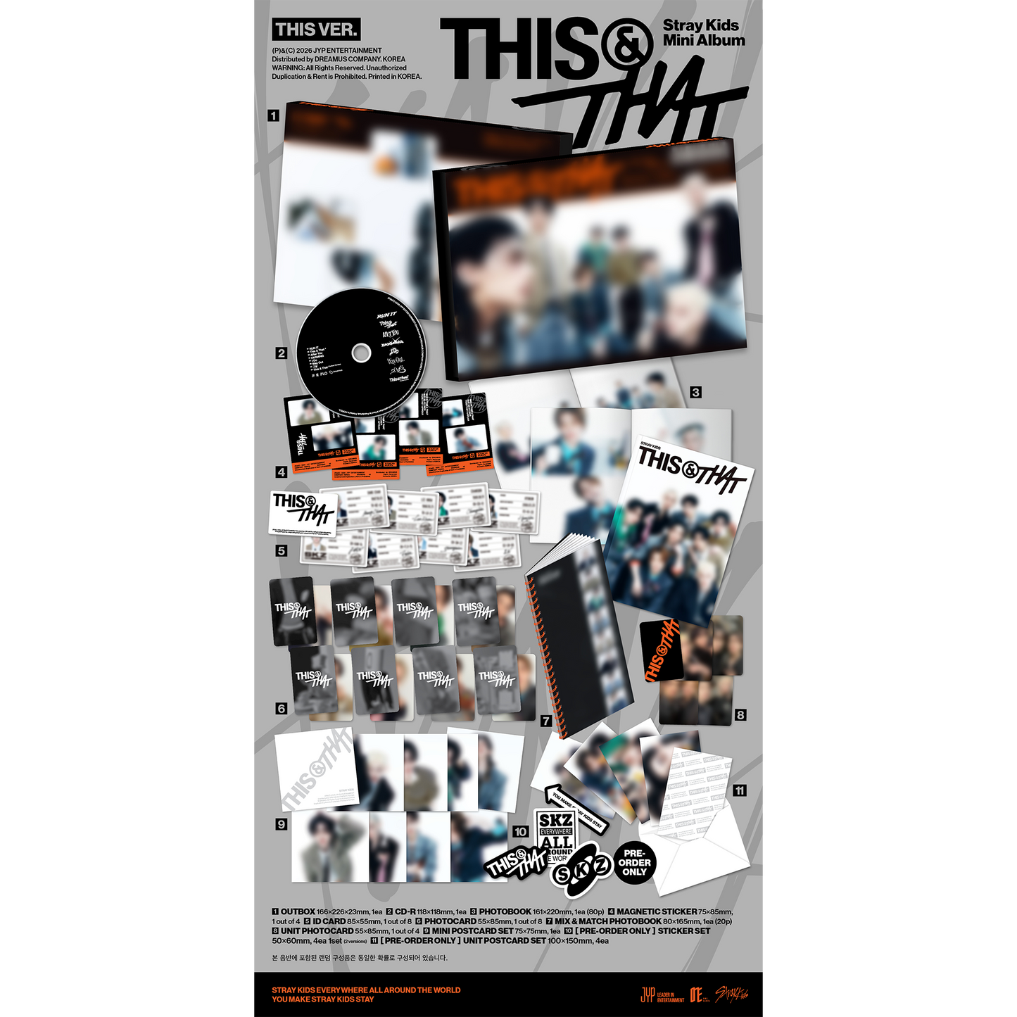 Stray Kids Mini Album "THIS & THAT" [THIS VER./THAT VER.] 2バージョンランダム