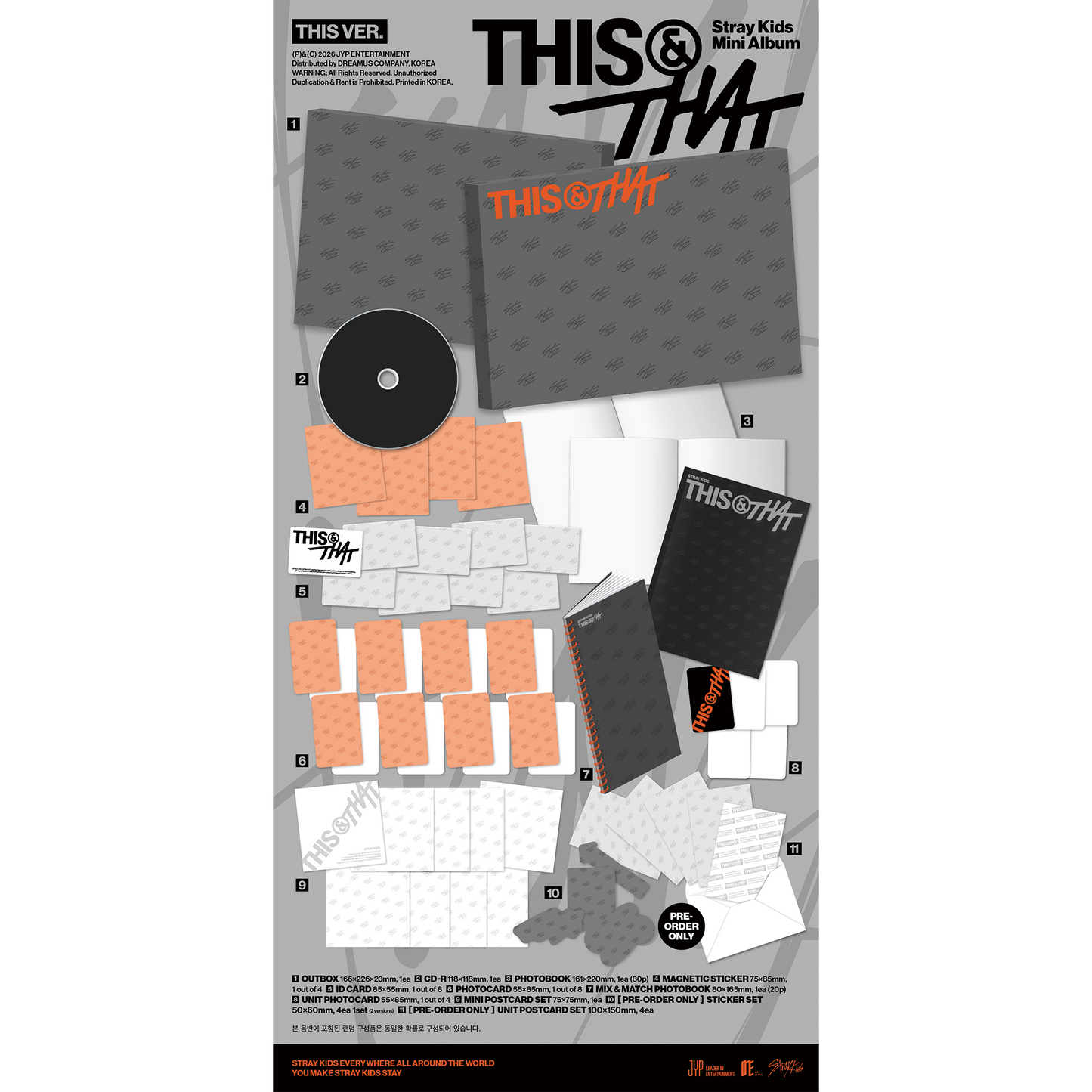 Stray Kids Mini Album "THIS & THAT" [THIS VER./THAT VER.] 2バージョンランダム