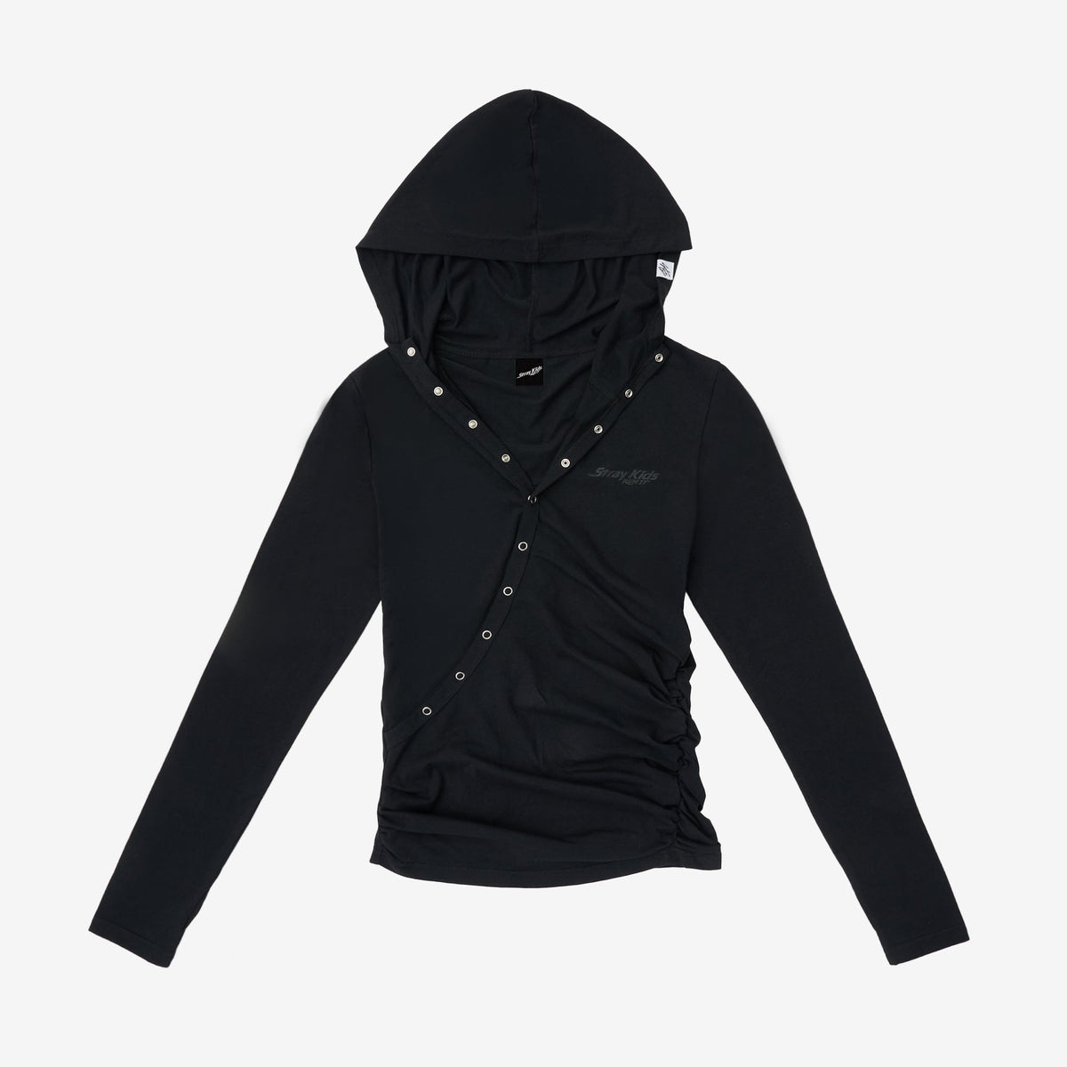 HOOD LONG SLEEVE T-SHIRT / BLACK【M】/ Stray Kids『World Tour <RUN IT JAPAN>』