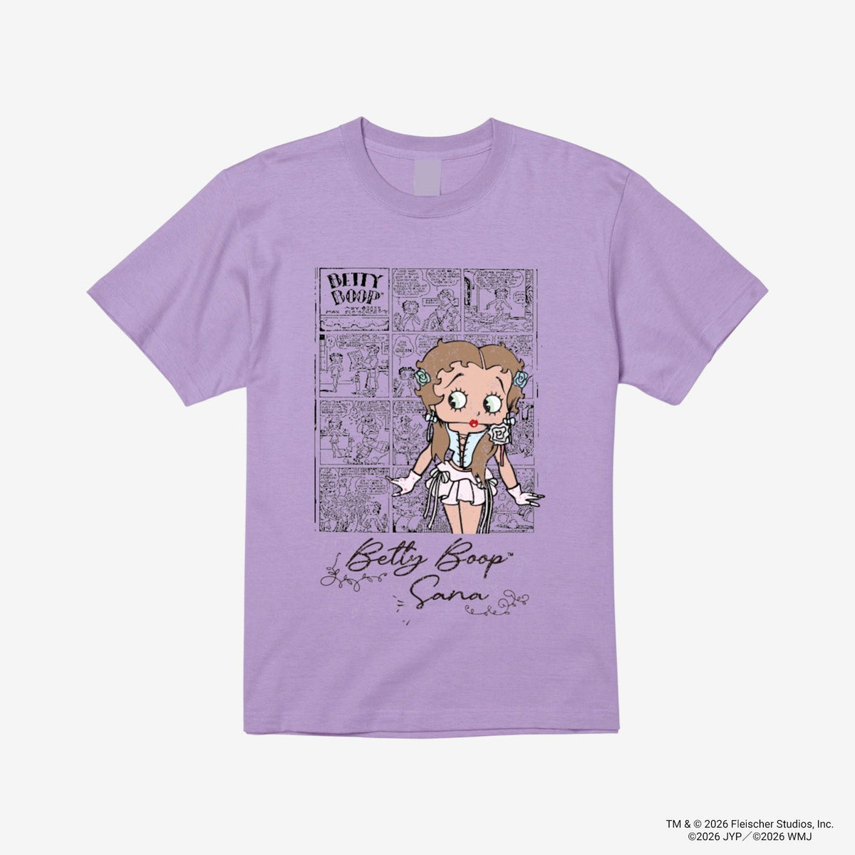 T-SHIRT / LAVENDER【M】/ BETTY BOOP×SANA
