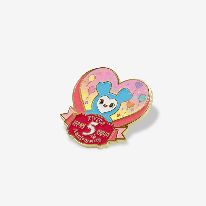 TWICE LOVELYS LENTICULAR PIN BADGE - NAVELY『TWICE JAPAN DEBUT 5th Anniversary Goods』